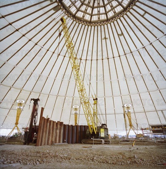 Millennium Dome, Drawdock Road, Greenwich, London, 28/07/1998. Creator: John Laing plc.