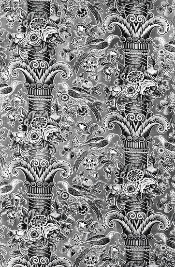 Panel (Pillar Design), England, 18th century.