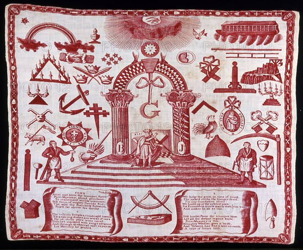 Handkerchief, England, c. 1810.