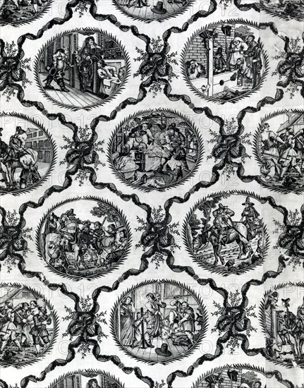 Bedcover, England, 1780s.