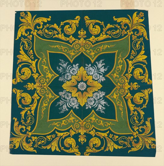 Design for a Cushion or Chair Seat Cover, France, 1804/14.
