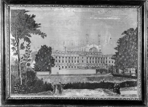 Picture of Kings College Chapel, Cambridge (Needlework), England, 1785.