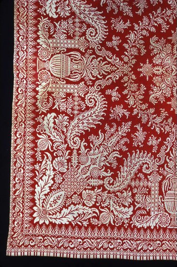 Coverlet, New York, 1850/55.