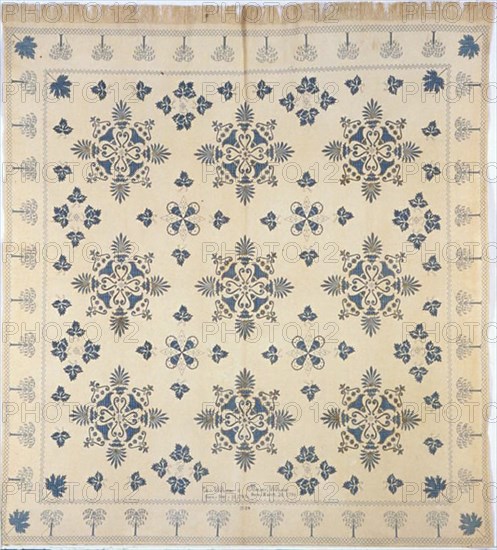 Bedcover, New York, 1854.