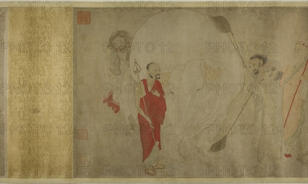 Washing the White Elephant, Ming dynasty (1369-1644), late 16th century. After Zhang Sengyao or Qian Xuan.