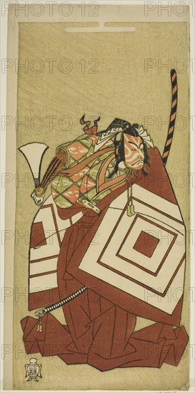 The Actor Ichikawa Danjuro V as Watanabe Kiou Takiguchi in the Play Nue no Mori Ichiyo no Mato, Performed at the Nakamura Theater in the Eleventh Month, 1770, c. 1770. Attributed to Katsukawa Shunsho.