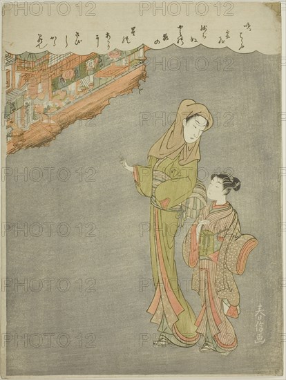 Going to the Theater, c. 1770/71. Attributed to Suzuki Harunobu.