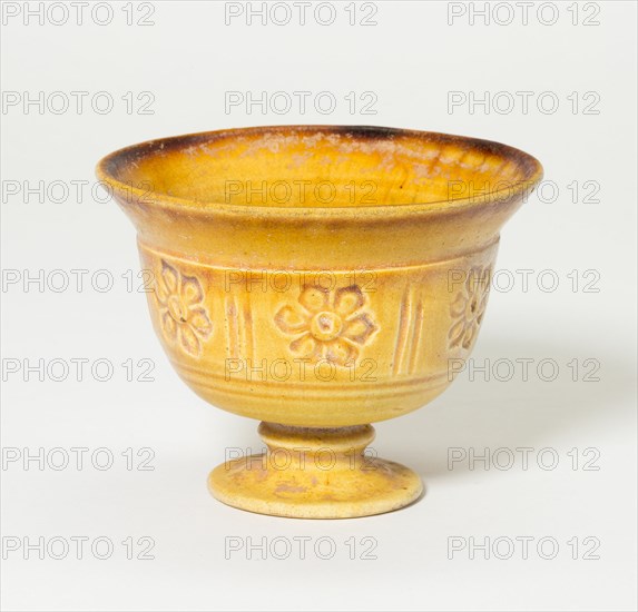 Stem Cup with Florets, Tang dynasty (618-906).