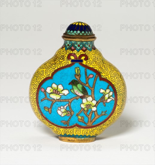 Snuff Bottle with Birds on Trees, Qing dynasty (1644-1911).