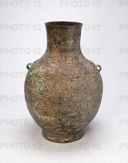 Wine Jar (Hu), Eastern Zhou dynasty, Warring States period (480-221 B.C.), c. 3rd century B.C.