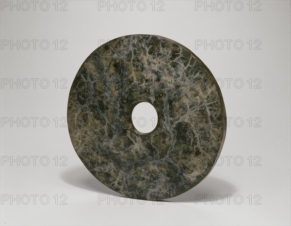 Disc (bi), Neolithic period, Liangzhu culture, c. 3000/2000 B.C.