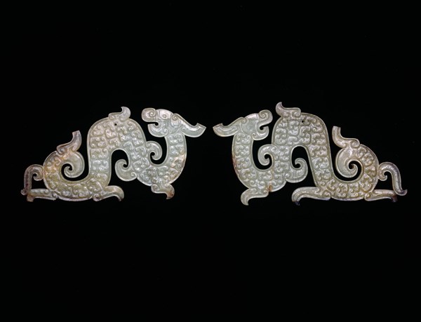 Dragon Pendants, Eastern Zhou dynasty, Warring States period (c.480-221 BC) c. 4th/3rd century B.C.