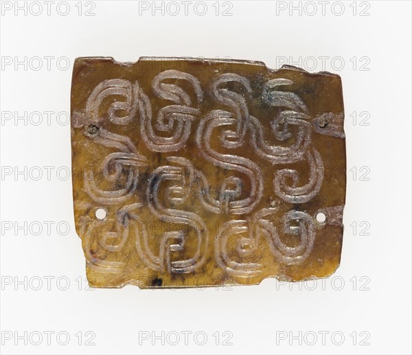 Plaque with Interlinked Scrolls, Eastern Zhou dynasty, (c. 770-256 B.C.), 7th century B.C.