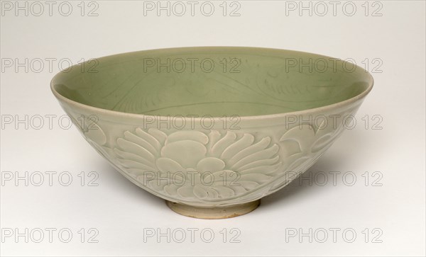 Conical Bowl with Peony Scroll and Leaves, Five Dynasties/Northern Song dynasty, 10th/11th century.