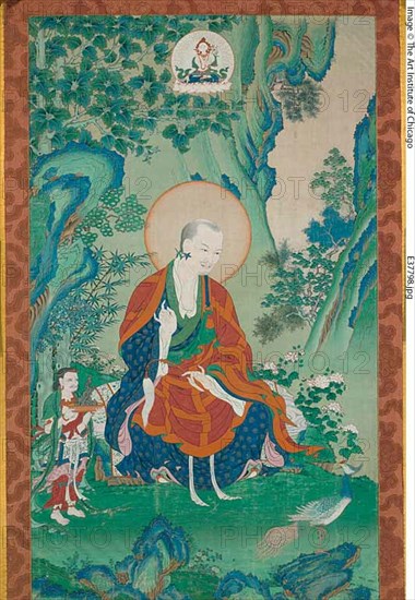 Painted Banner (Thangka) of Vajriputra, One of the Sixteen Great Arhats, late 17th/early 18th century.