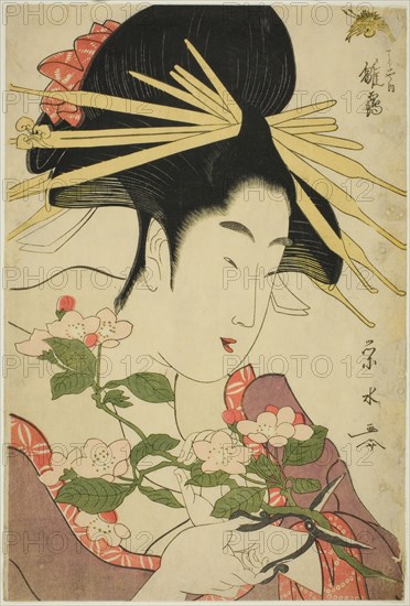 The Courtesan Hinazuru of the Chojiya, c. 1795.