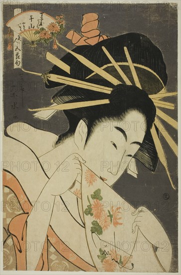 The Courtesan Senzan of the Chojiya, from the series "Beauties of the Five Festivals (Bijin gosekku)", c. 1795/1800.