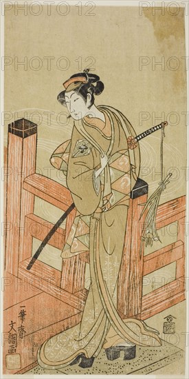 The Actor Nakamura Matsue I as Tsuchiya Umegawa Disguised as the Female Sumo Wrestler Oyodo (?) in the Play Naniwa no Onna-zumo (?), Performed at the Nakamura Theater (?) in the Sixth Month, 1770 (?), c. 1770.