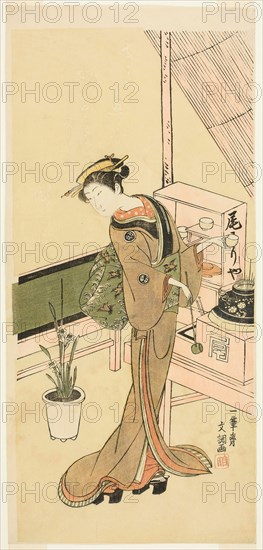 Waitress at the Owariya Teahouse, c. 1768.