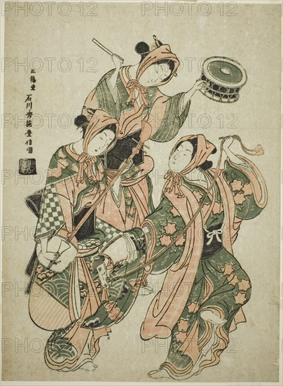 The Hobby Horse Dance (harugoma odori), c. 1750.