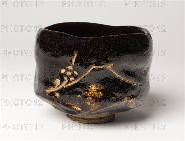 Raku-Ware Teabowl with Image of Mt. Fuji, 1756-1834.