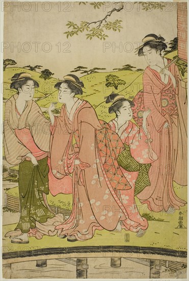 Women Visiting an Inari Shrine, c. 1780/1801.