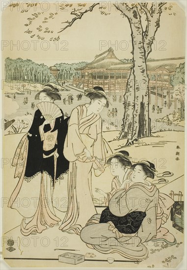 Viewing Cherry Blossoms at Ueno, c. 1780/1801.