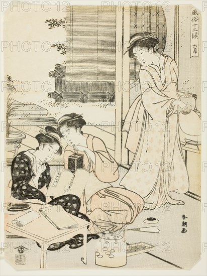 The Sixth Month (Rokugatsu), from the series "Popular Customs of the Twelve Months (Fuzoku juni ko)", c. 1780/1801.