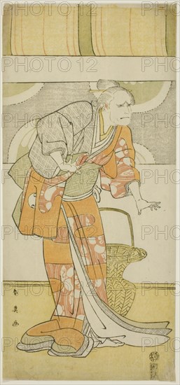 The Actor Arashi Ryuzo II as Hachijo, Wet Nurse of Taira no Kiyomori, in Act Three of the Play Gempei Hashira-goyomi (Pillar Calendar of the Genji and Heike Clans), Performed at the Kiri Theater from the First Day of the Eleventh Month, 1795, c. 1795.