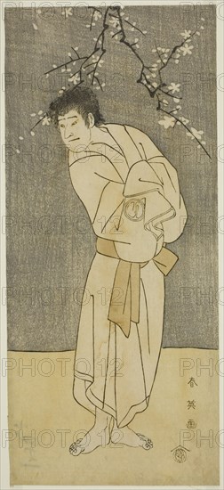 The Actor Sawamura Sojuro III as the Monk Seigen (?) in the Play Saikai Soga Nakamura (?), Performed at the Nakamura Theater (?) in the First Month, 1793 (?), c. 1793.