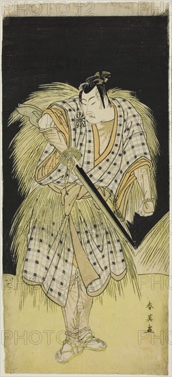 The Actor Mimasu Tokujiro I as Hayano Kampei, in Act Five of Kanadehon Chushingura (Treasury of the Forty-seven Loyal Retainers), Performed at the Nakamura Theater from the Eleventh Day of the Fifth Month, 1786, c. 1786.