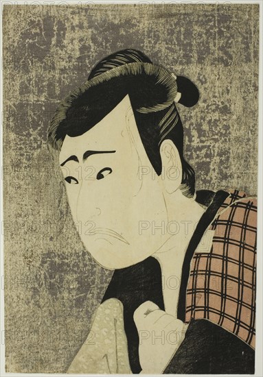 Bust Portrait of the Actor Ichikawa Yaozo III as Tanabe Bunzo in the play Hana-ayame Bunroku Soga (Blooming Iris: Soga Vendetta of the Bunroku Era), Performed at the Miyako Theater from the Fifth Day of the Fifth Month, 1794, c. 1794.