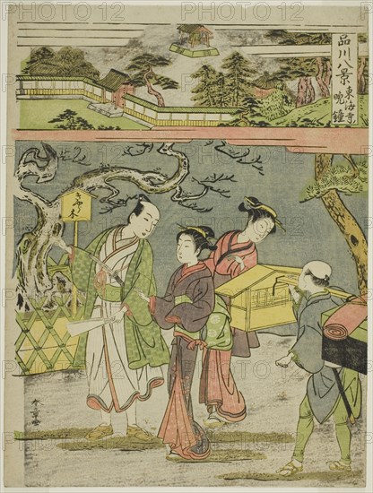 Tokaiji no Bansho, from the series "Shinagawa Hakkei (Eight Views of Shinagawa)", Japan, c. 1771.