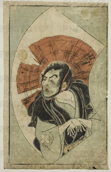 The Actor Nakamura Utaemon I, from "A Picture Book of Stage Fans (Ehon butai ogi)", Japan, 1770.