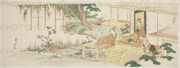 Admiring wisteria, Japan, c. 1801/07.