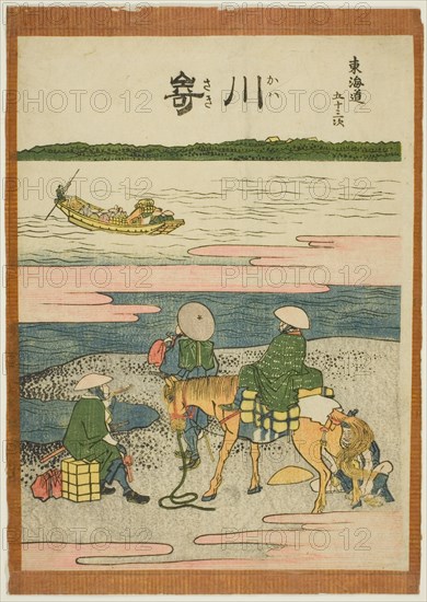 Kawasaki, from the series "Fifty-three Stations of the Tokaido (Tokaido gojusan tsugi)", Japan, c. 1806.