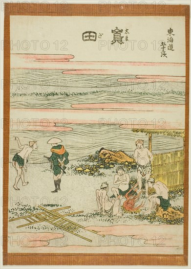 Shimada, from the series "Fifty-three Stations of the Tokaido (Tokaido gojusan tsugi)", Japan, c. 1806.