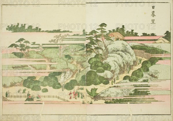 Nippori, from the illustrated book "Picture Book of Amusements of the East (Ehon Azuma asobi)", Japan, c. 1802.