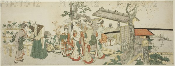 A Group of Young Women Entering the Garden of a Horticulturist, Japan, n.d.