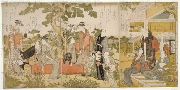 Enjoying the Cool in a Garden, Japan, c. 1788/90.