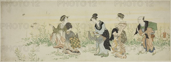 Gathering spring flowers, Japan, n.d.