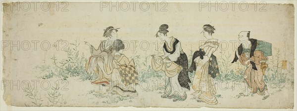 Gathering Spring Flowers, Japan, late 18th/early 19th century.