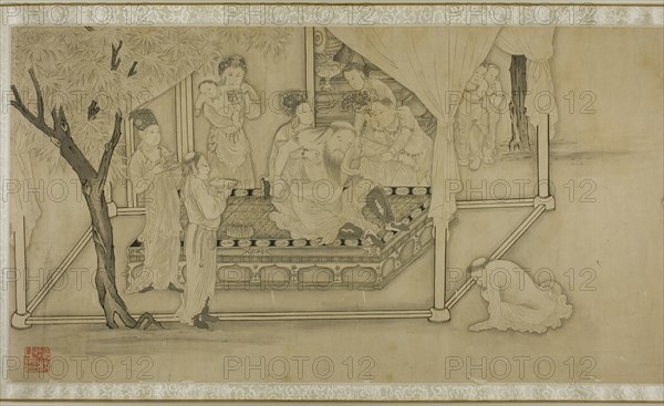Drinking and Dancing Before the Tribal Chief, China, Qing dynasty (644-1911), late 17th to early 18th century.