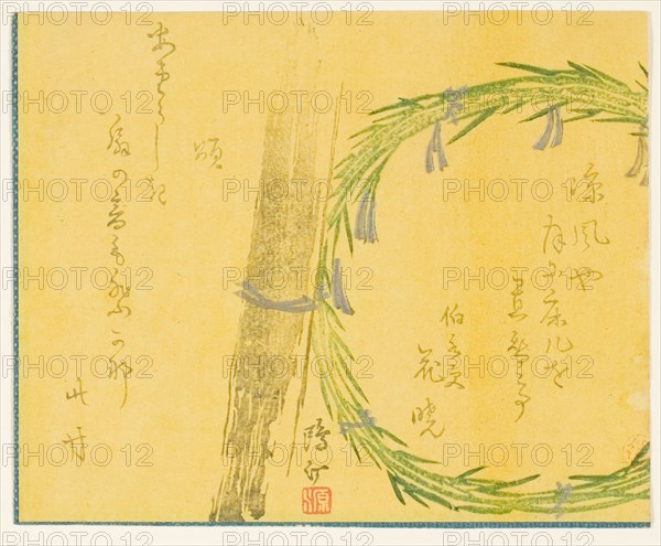 Bamboo and Wreath, Japan, 1850s.