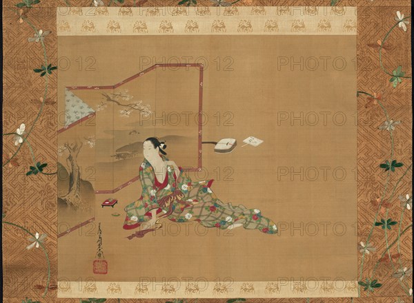 A Beauty Behind a Screen, Japan, About 1750.