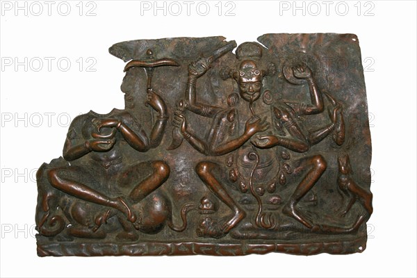 Fragment of Mother Goddesses (Matrika) Panel with Indrani and Chamunda, 10th/11th century.