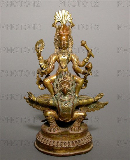 God Vishnu Astride His Mount, Garuda, 17th/18th century.