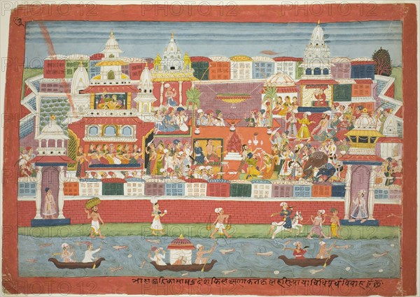 Krishna's Marriage to Kalinda, from a copy of the Bhagavat Purana, c. 1775.