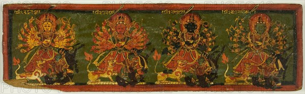 Manuscript Cover from the Glorification of the Great Goddess (Devimahatmya), 18th century.