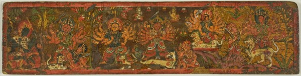 Manuscript Cover from the Glorification of the Great Goddess (Devimahatmya), 18th century.